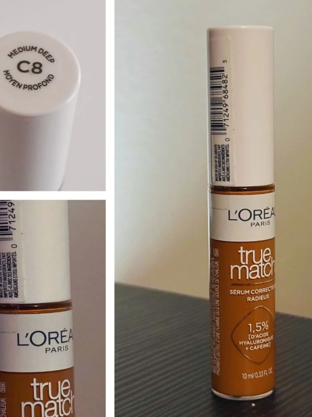 LOreal True Match Radiant Serum Concealer C8 Medium Deep Hyaluronic New
